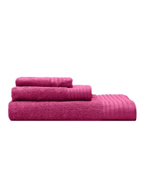 Bath Towels Set 550gsm 100% Cotton: 80X150cm + 50X100 + 30X50cm - Fuchsia